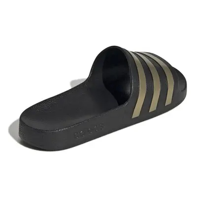 adidas unisex adult Adilette Aqua Slide Sandal Core Black/Gold Metallic/Core Black Women Men US