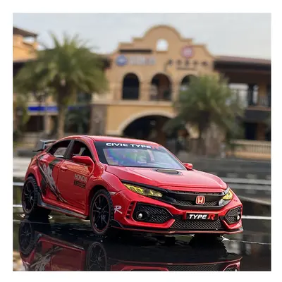 (Red B) 1:32 HONDA CIVIC TYPE-R Alloy Sports Car Model Diecast Metal Toy Vehicles Car Model Soun