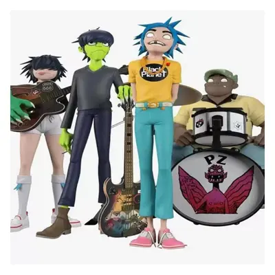 (Set) Gorillaz Band 2D Rock Band Noodle Member Murdoc Russel Action Figures Model TOYS