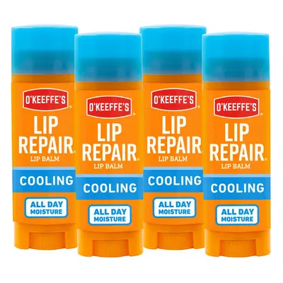 O'Keeffe's Cooling Relief Lip Repair Lip Balm for Dry Cracked Lips Stick Pack of