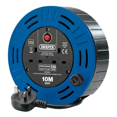 230V Twin Socket Cable Reel, 10m