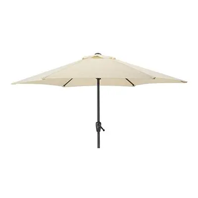 2.7m Wind Up Parasol with Steel Shaft Outdoor Garden Patio