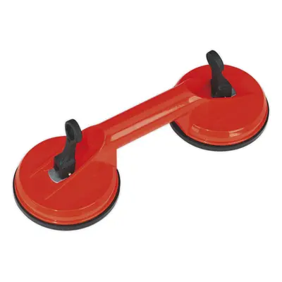 Rubber Suction Gripper Tool - Twin 120mm Heads - Locking Handle - 40kg Limit