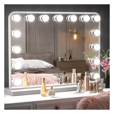 (White) Large Hollywood Dimmable LED Makeup Vanity Mirror