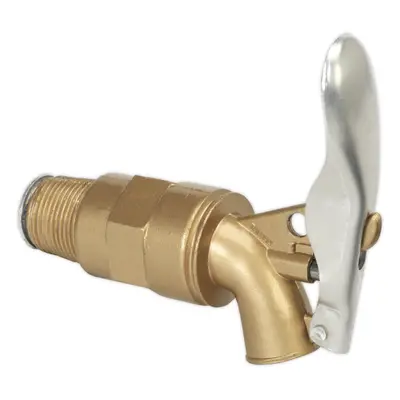 Auto-Release Locking Drum Tap - 3/4" BSP Thread - Flame Arrestor - Brass Alloy