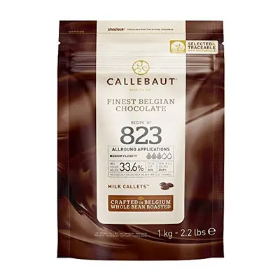 Callebaut Milk Chocolate Callets, kg - 33.6% Cocoa, Finest Belgian Chocolate Buttons