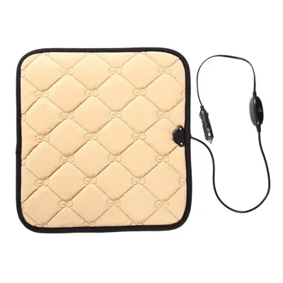 (Beige) Winter Thermal Seat pad Interface Carbon Fibre Cover Infrared Ray Healthy