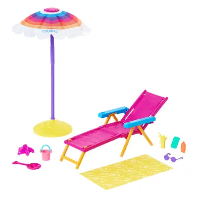 Barbie Loves The Ocean Beach-Themed Playset with Lounge Chair Umbrella & Accessories Made from R