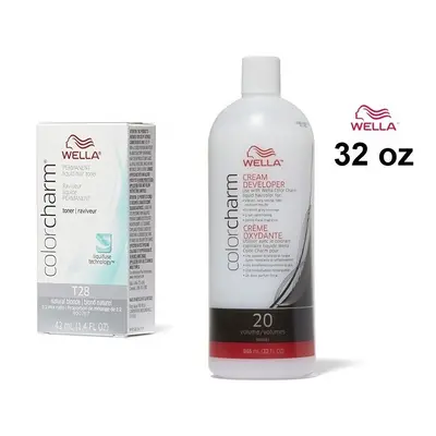 (T28, Developer (Vol.20) 32oz) Wella Color Charm Developer Volume 32oz