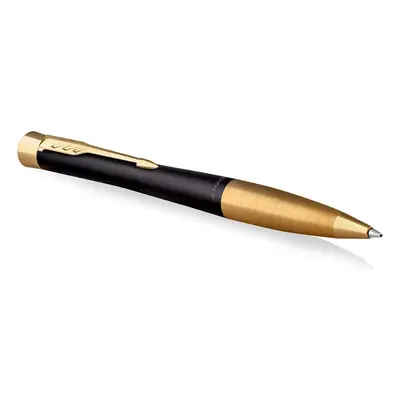 PARKER Urban Twist Ballpoint Pen Muted Black with Gold Trim Medium Point Blue Ink Refill Gift Bo