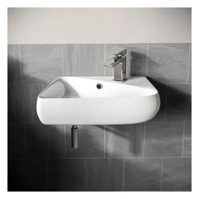 Tulla x 275mm Rectangle Cloakroom Wall Hung Basin Sink