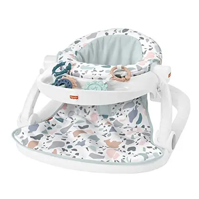 Ã¢Fisher-Price Portable Baby Chair with Tray and Baby Toys, Sit-Me-Up Floor Seat, Pacific Pebble