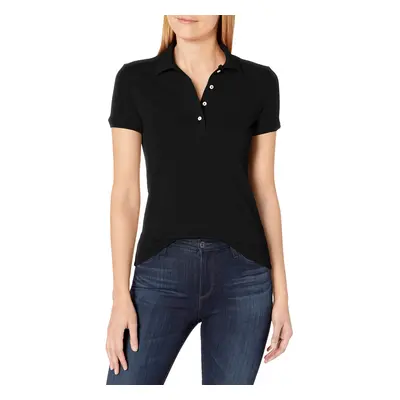 Lacoste Women's Short Sleeve Slim Fit Stretch Pique Polo Shirt Deep B