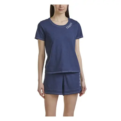 Tommy Hilfiger Women's Logo Sleeve T-Shirt and Drawstring Short Pajama