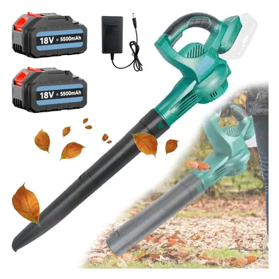 Heavy-Duty Electric Garden Leaf Blower+2Battery 5.5A+Charger-Makita Compatible