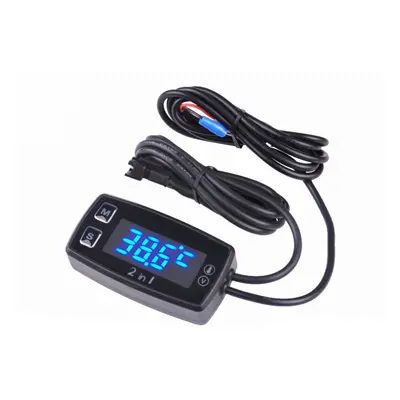 Motorcycle Meter LED Digital Termometer Voltmeter Temperature Meter For Pit Bike ATV Outboard La