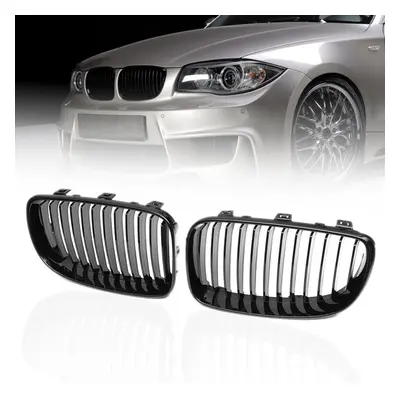 2PCS Gloss Black Front Kidney Car Grilles For BMW