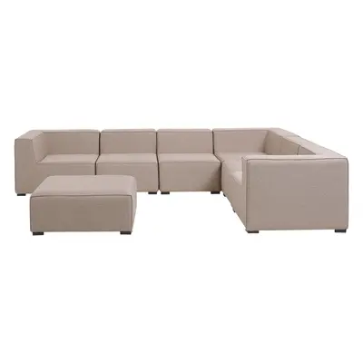 Garden Corner Sofa with Ottoman Seater AREZZO Left Hand Modular Beige