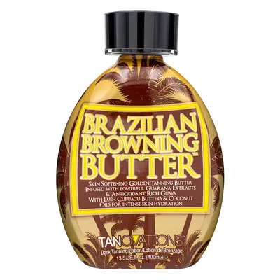 Ed Hardy Brazilian Browning Butter Dark Tanning Lotion - Skin Softening Golden Tanning Butter wi