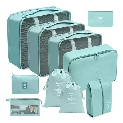 (Makeup Digital Piece Set in Lake Blue, suit) Hot Selling Amazon Waterproof Travel Storage Bag S