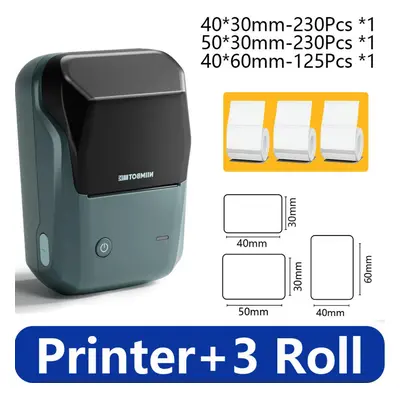 (B1 MIX 3ROLL) Niimbot B1 Mini Thermal Self-adhesive Labels Printer Mini Portable Printer For Mo