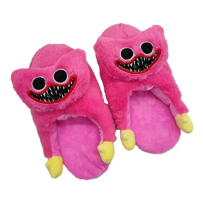 (Pink Slippers) Poppy Playtime Huggy Wuggy Stuffed Toy Plush Doll Slippers Gift