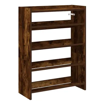 (smoked oak, cm/ cm) vidaXL Shoe Rack Shoe Cabinet Shoe Storage Shelf Hall Cupboard Engineered W