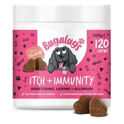 BUGALUGS Itch & Immunity Dog Treats for itchy dog skin & allergy relief anti itch for dogs Sooth