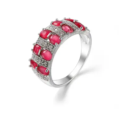 Red ring Ladies ring temperament ring