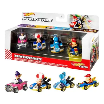 Mario Kart Vehicle 4-Pack, Set of Fan-Favorite Characters Includes Exclusive Model, Collectible 