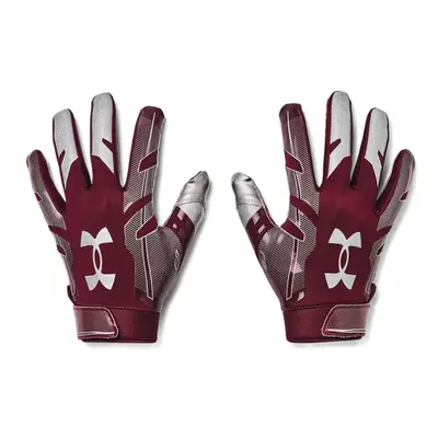 Under Armour Men's F8 Football Gloves (609) / Maroon / Metallic Silv