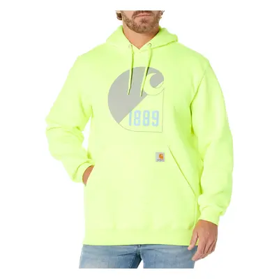 Carhartt Mens Loose Fit Midweight Logo Graphic Sweatshirt Brite Lime XLarge