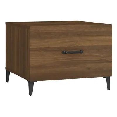 (Brown oak, 1) vidaXL 1/2x Coffee Table with Metal Legs End Centre Accent Table Multi Colours