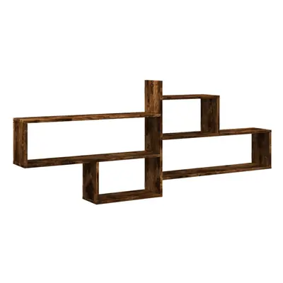 (smoked oak) vidaXL Wall Shelf Floating Shelf Storage Shelf Engineered Wood