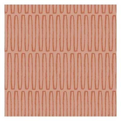 (Coral) Lars Retro Wave Vinyl Wallpaper Fine Decor