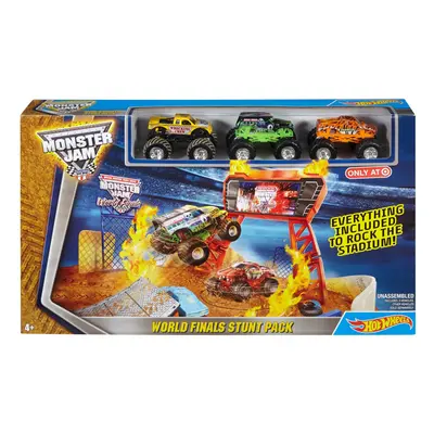 Hot Wheels Monster Jam World Finals Stunt Pack Play Set