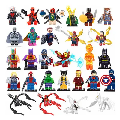 28PCS Superhero Venom Spider Man Minifigures Toys Fit Lego