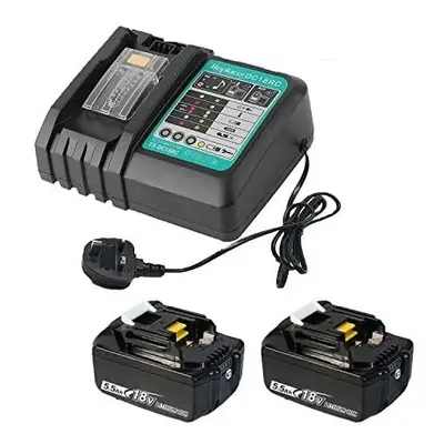 DC18RC Replacement Battery Charger 14.4V-18V + -Makita Tool Compatible