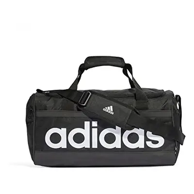 HT4744 Linear Duf Gym Bag Unisex Black - White NS