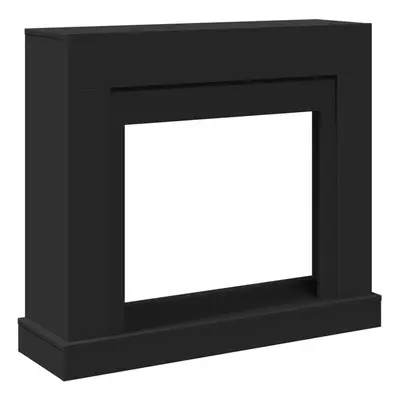 (black) vidaXL Fireplace Surround Fire Surround Only Fireplace Frame Engineered Wood