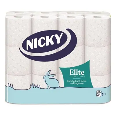 Elite Scented Toilet Tissue Rolls Toilet Paper 3ply Talc Scent Softness to The Skin Enriched wit