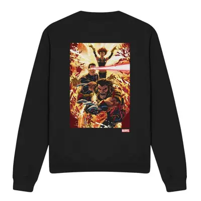 (M, Black) Marvel Unisex Adult X-Men Wolverine Cyclops Jean Grey Sweatshirt