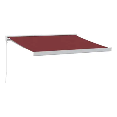 (burgundy and white, x cm) vidaXL Manual Cassette Awning Retractable Window Canopy Shade Patio A