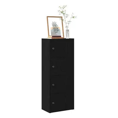 vidaXL Bookcase Black Oak 40x24x102 cm Engineered Wood