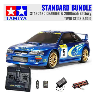 TAMIYA RC Subaru Impreza Monte Carlo TT02 1:10 Standard Stick Radio Bundle