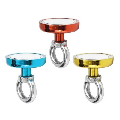 (Blue) 48mm 90kg Neodymium Recovery Magnet Metal Detector Circular Eyebolt Red/Yellow/Blue