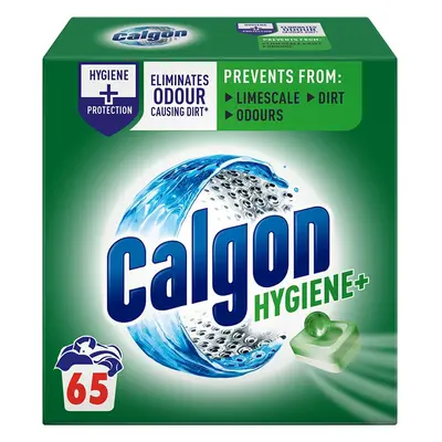 Calgon Hygiene Plus Washing Machine Water Softener, Hygienically cleans, Tablets, Pack of