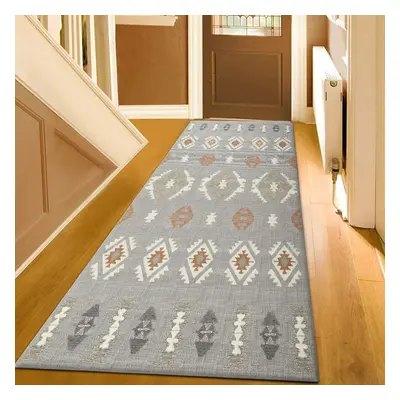 (80x300 cm, NOVA- PRINTED RUG) Modern Non-Slip Rugs Printed Geometric Carpet Mat