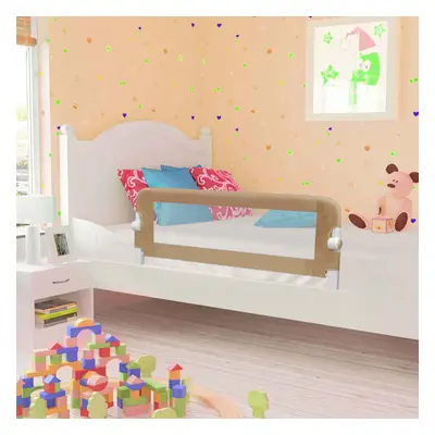 vidaXL Toddler Safety Bed Rail Taupe 102x42cm Polyester Kids Nursery Rail