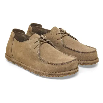 (Brown, (Adults')) Birkenstock Utti Suede Men's Taupe Lace-Up Shoes